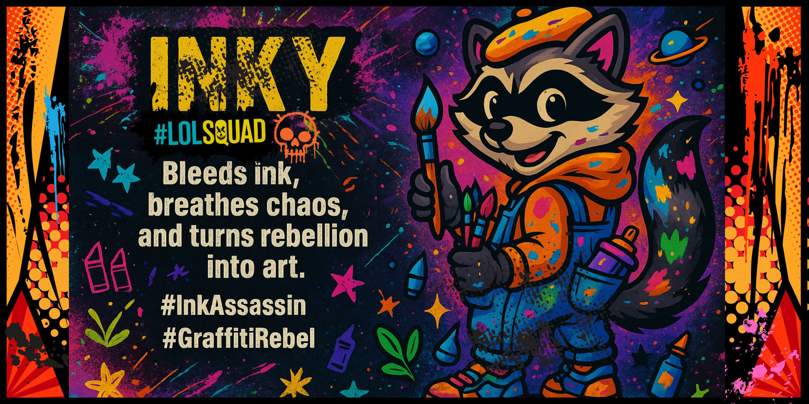 Inky : The Artist Racoon