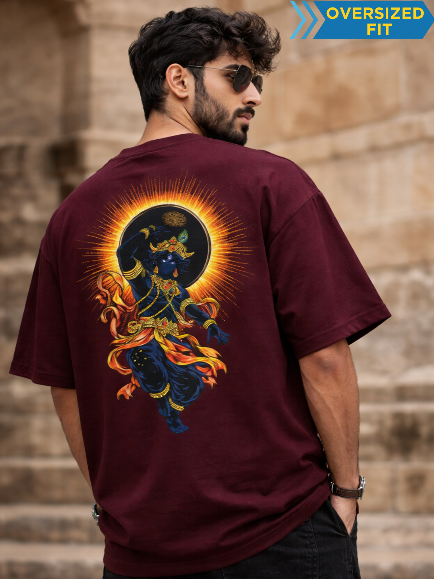 Krishna Warrior Kurukshetra Unisex Oversized Classic T-Shirt