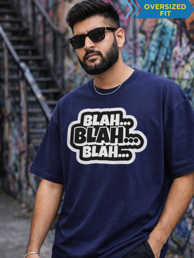 Blah Blah Unisex Oversized Classic T-Shirt
