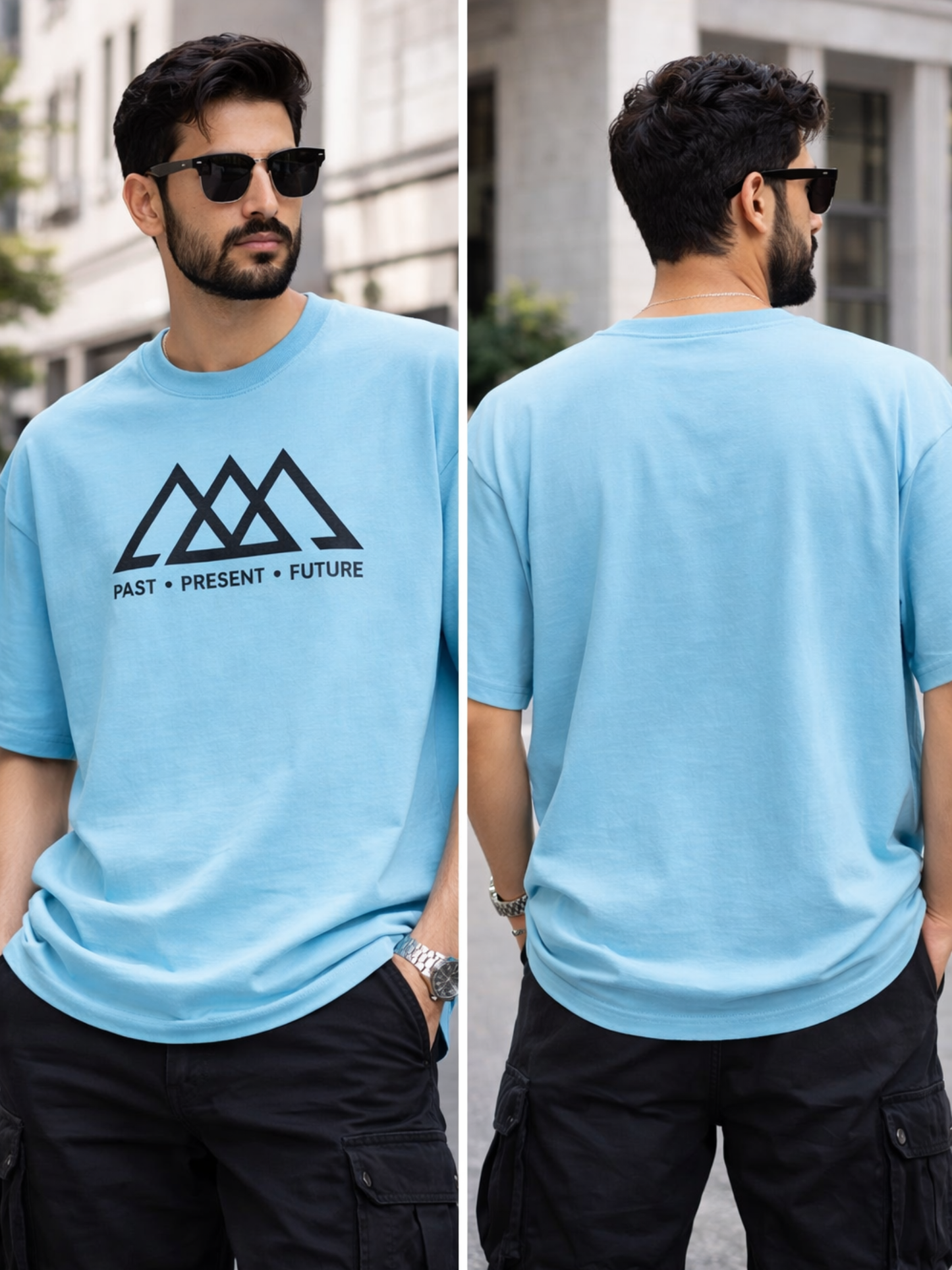 Past Present Future Unisex Oversized Classic T-Shirt