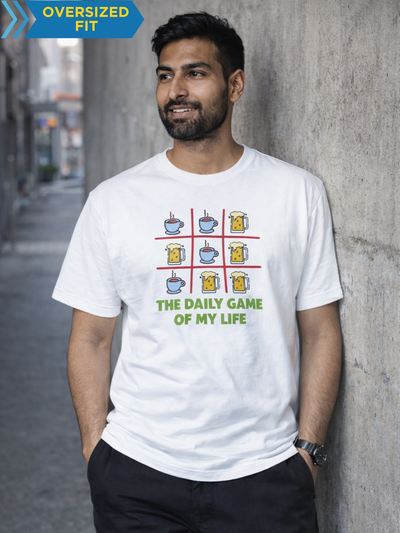 Daily Game Funny Graphic Unisex Oversized T-Shirt