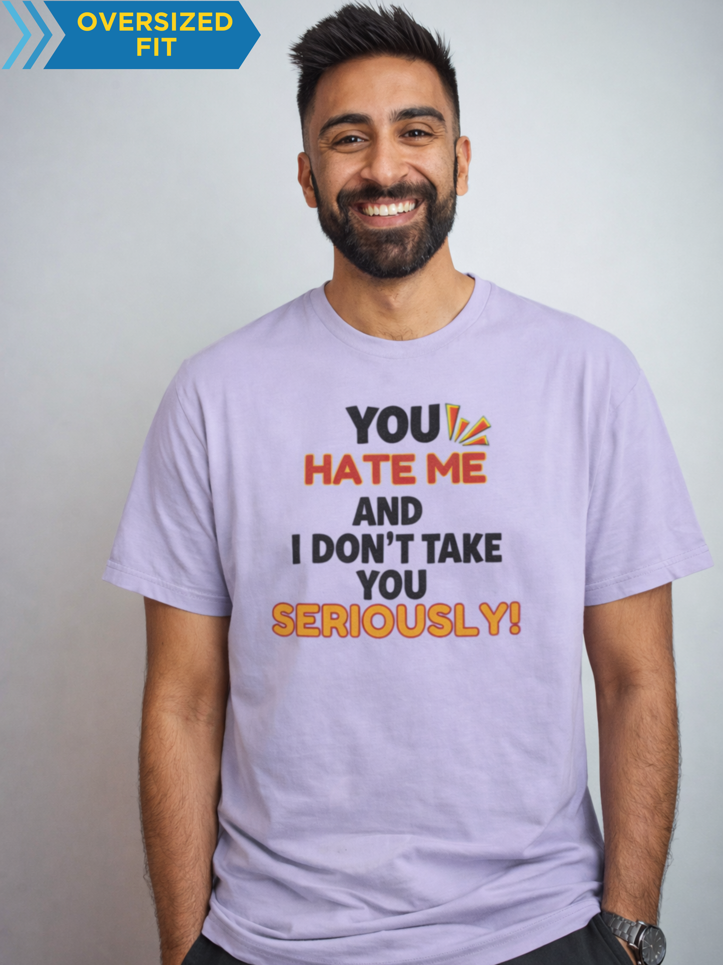 Don't Take Seriously Funny Graphic Unisex Oversized T-Shirt