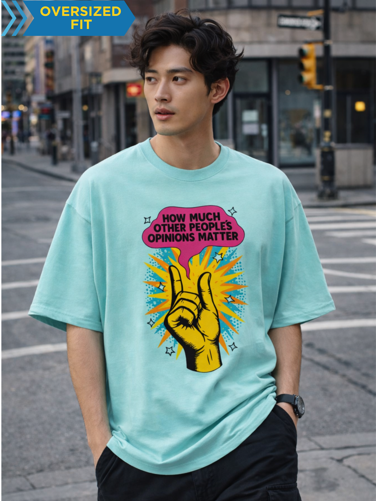 Other's Opinion Funny Graphic Unisex Oversized T-Shirt