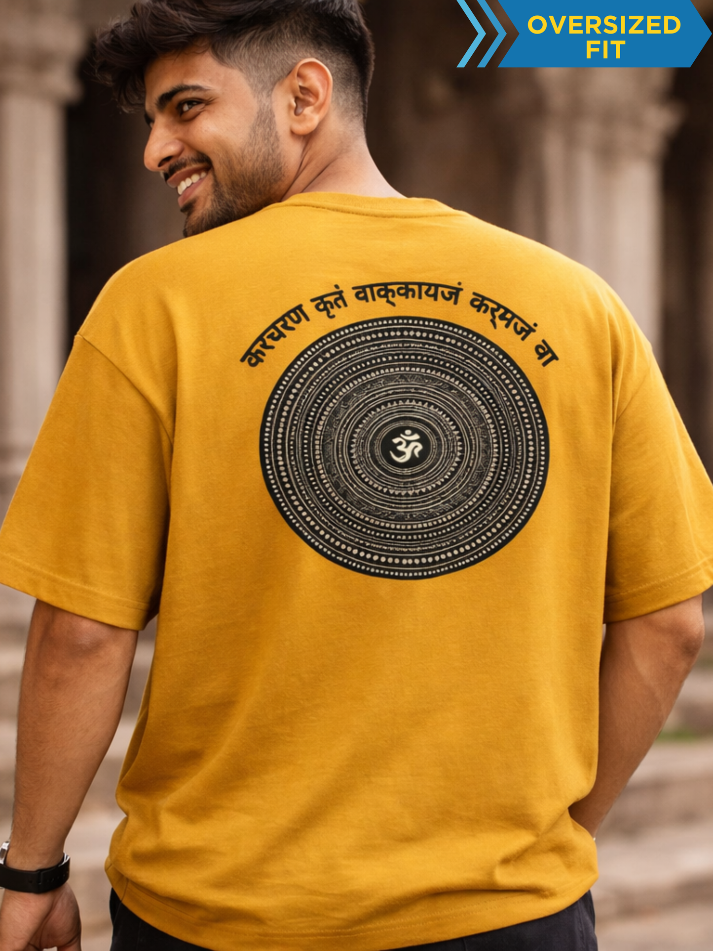 Om Mandala Unisex Oversized Classic T-Shirt